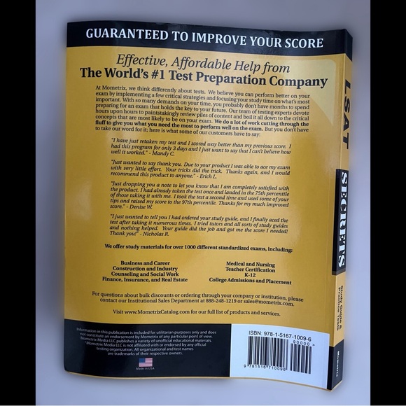 LSAT Prep Books 2019-2020: LSAT Secrets Study Guide 2019 & 2020 with Practice... - Picture 2 of 2